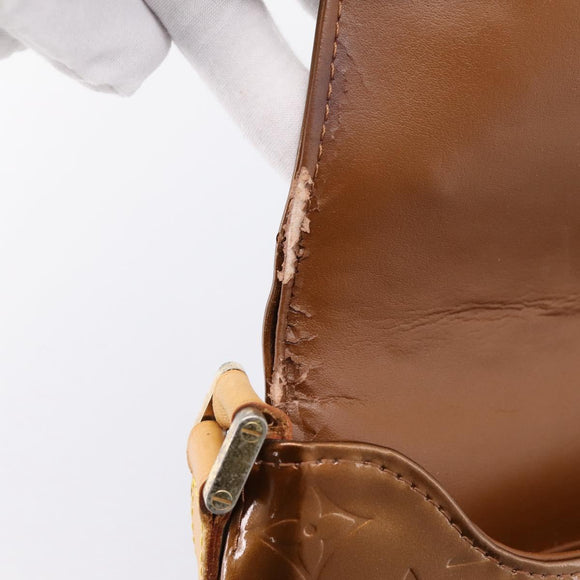 LOUIS VUITTON Monogram Vernis Thompson Street Bag Bronze M91124 LV Auth ka732