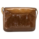 LOUIS VUITTON Monogram Vernis Thompson Street Bag Bronze M91124 LV Auth ka732-13