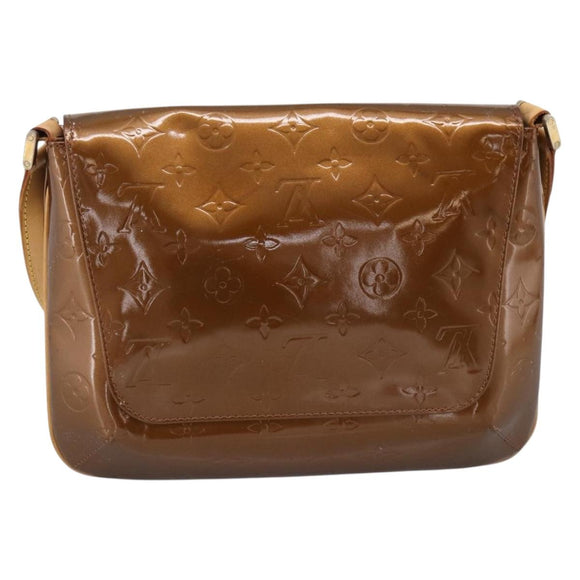 LOUIS VUITTON Monogram Vernis Thompson Street Bag Bronze M91124 LV Auth ka732