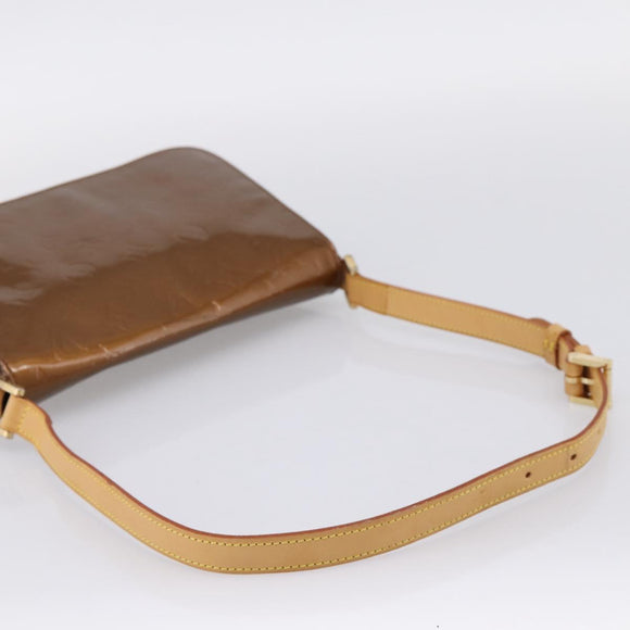 LOUIS VUITTON Monogram Vernis Thompson Street Bag Bronze M91124 LV Auth ka732