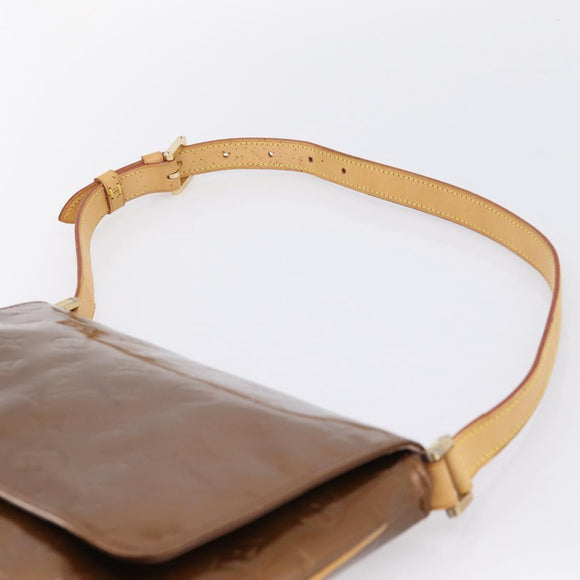 LOUIS VUITTON Monogram Vernis Thompson Street Bag Bronze M91124 LV Auth ka732
