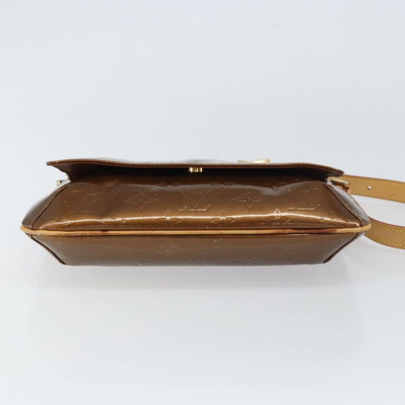 LOUIS VUITTON Monogram Vernis Thompson Street Bag Bronze M91124 LV Auth ka732
