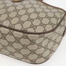 GUCCI GG Supreme Web Sherry Line Bag PVC Beige Gold 89 02 077 Auth ka736-11