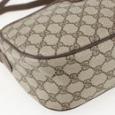 GUCCI GG Supreme Web Sherry Line Bag PVC Beige Gold 89 02 077 Auth ka736-12