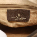 GUCCI GG Supreme Web Sherry Line Bag PVC Beige Gold 89 02 077 Auth ka736-17