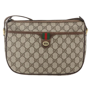 GUCCI GG Supreme Web Sherry Line Bag PVC Beige Gold 89 02 077 Auth ka736 - 0