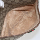 GUCCI GG Supreme Web Sherry Line Bag PVC Beige Gold 89 02 077 Auth ka736-23