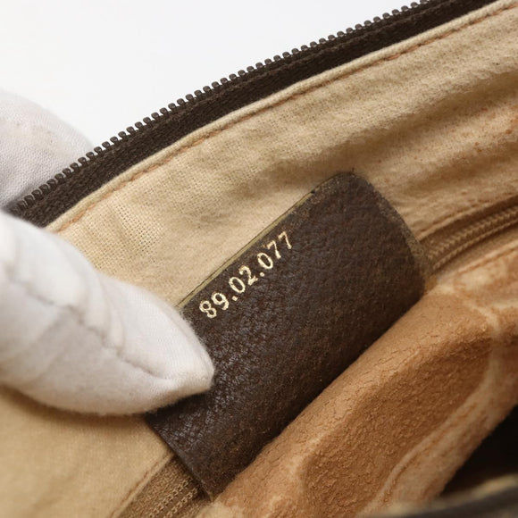 GUCCI GG Supreme Web Sherry Line Bag PVC Beige Gold 89 02 077 Auth ka736