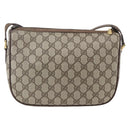 GUCCI GG Supreme Web Sherry Line Bag PVC Beige Gold 89 02 077 Auth ka736-3