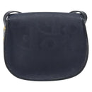 Christian Dior Trotter Canvas Shoulder Bag Navy Gold Auth ka740-2