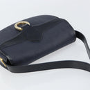 Christian Dior Trotter Canvas Shoulder Bag Navy Gold Auth ka740-6