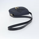 Christian Dior Trotter Canvas Shoulder Bag Navy Gold Auth ka740-7