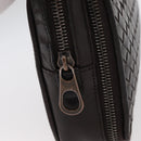 BOTTEGA VENETA INTRECCIATO Clutch Bag Leather Dark Brown Auth ka742-9