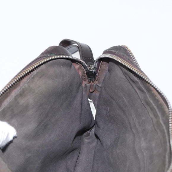 BOTTEGA VENETA INTRECCIATO Clutch Bag Leather Dark Brown Auth ka742