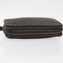 BOTTEGA VENETA INTRECCIATO Clutch Bag Leather Dark Brown Auth ka742-5