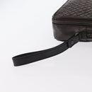 BOTTEGA VENETA INTRECCIATO Clutch Bag Leather Dark Brown Auth ka742-6