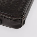 BOTTEGA VENETA INTRECCIATO Clutch Bag Leather Dark Brown Auth ka742-8