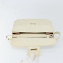 SAINT LAURENT Shoulder Bag Leather White Auth ka743-10