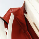 SAINT LAURENT Shoulder Bag Leather White Auth ka743-20