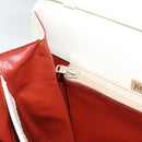 SAINT LAURENT Shoulder Bag Leather White Auth ka743-21