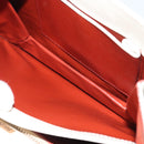 SAINT LAURENT Shoulder Bag Leather White Auth ka743-23