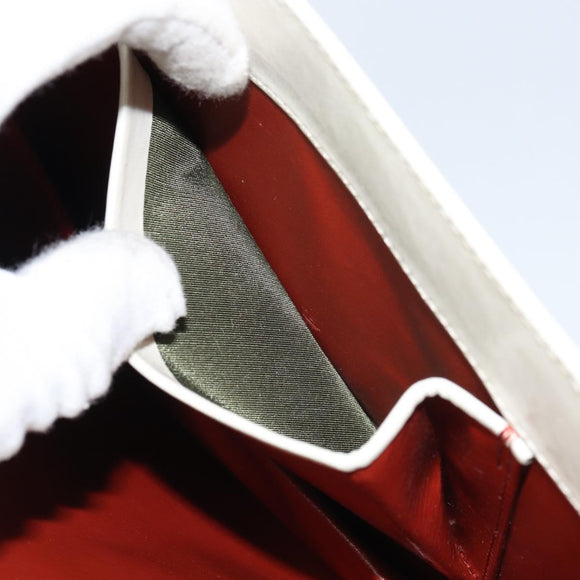 SAINT LAURENT Shoulder Bag Leather White Auth ka743