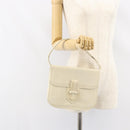SAINT LAURENT Shoulder Bag Leather White Auth ka743-24