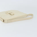 SAINT LAURENT Shoulder Bag Leather White Auth ka743-7