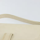 SAINT LAURENT Shoulder Bag Leather White Auth ka743-8