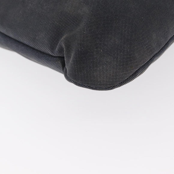 PRADA Shoulder Bag Canvas Navy Silver Auth ka744