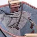 PRADA Shoulder Bag Canvas Navy Silver Auth ka744-18