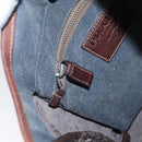 PRADA Shoulder Bag Canvas Navy Silver Auth ka744-18