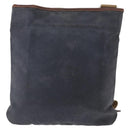 PRADA Shoulder Bag Canvas Navy Silver Auth ka744-2