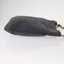 PRADA Shoulder Bag Canvas Navy Silver Auth ka744-3
