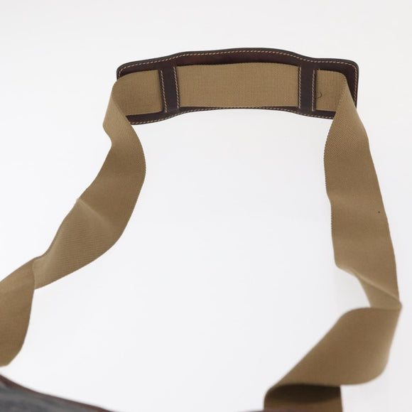 PRADA Shoulder Bag Canvas Navy Silver Auth ka744