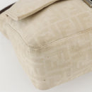 FENDI Zucca Canvas Mamma Baguette Shoulder Bag Beige Silver Auth ka745-14