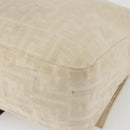 FENDI Zucca Canvas Mamma Baguette Shoulder Bag Beige Silver Auth ka745-15