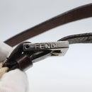 FENDI Zucca Canvas Mamma Baguette Shoulder Bag Beige Silver Auth ka745-17