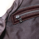 FENDI Zucca Canvas Mamma Baguette Shoulder Bag Beige Silver Auth ka745-19