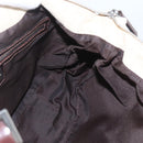 FENDI Zucca Canvas Mamma Baguette Shoulder Bag Beige Silver Auth ka745-20