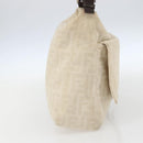 FENDI Zucca Canvas Mamma Baguette Shoulder Bag Beige Silver Auth ka745-3