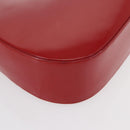 Salvatore Ferragamo Shoulder Bag Patent leather Red Silver Auth ka746-10