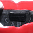 Salvatore Ferragamo Shoulder Bag Patent leather Red Silver Auth ka746-15
