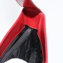 Salvatore Ferragamo Shoulder Bag Patent leather Red Silver Auth ka746-18