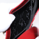 Salvatore Ferragamo Shoulder Bag Patent leather Red Silver Auth ka746-21