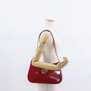 Salvatore Ferragamo Shoulder Bag Patent leather Red Silver Auth ka746-22
