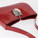 Salvatore Ferragamo Shoulder Bag Patent leather Red Silver Auth ka746-6