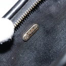 FENDI Pecan Canvas Hand Bag PVC Black Brown Auth ka747-20