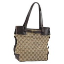 GUCCI GG Canvas Tote Bag Beige Gold 107757 Auth ka751-1