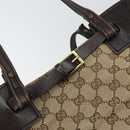 GUCCI GG Canvas Tote Bag Beige Gold 107757 Auth ka751-10